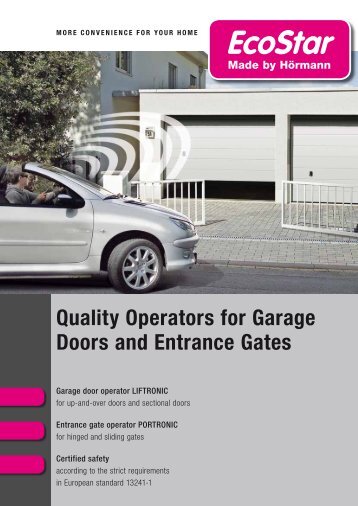 Quality Operators for Garage Doors and Entrance Gates - EcoStar
