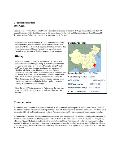 China - Peoples Republic of Fujian Province- Strategic Hub of ...