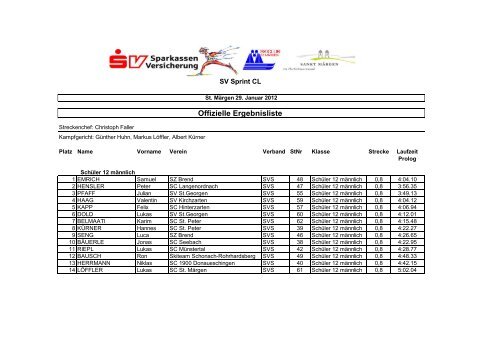 Offizielle Ergebnisliste - Skiclub-st-peter.de