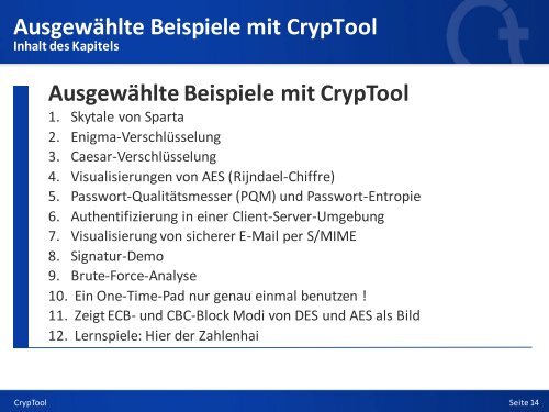 Kryptologie mit CrypTool - Anti Prism Party