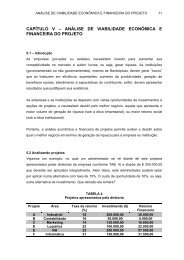 CAPÃTULO V â ANÃLISE ECONÃMICA E FINANCEIRA DO ... - DEMC