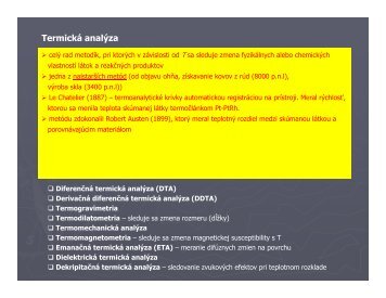 Termická analýza - sspu