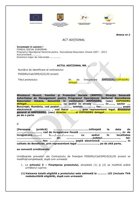Instructiune model act aditional TVA - IMMromania.ro