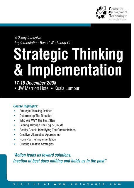 PDF Brochure - CMT Conferences