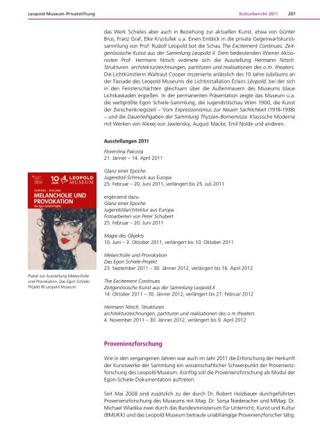 Kulturbericht 2011 - Bundesministerium für Unterricht, Kunst und ...