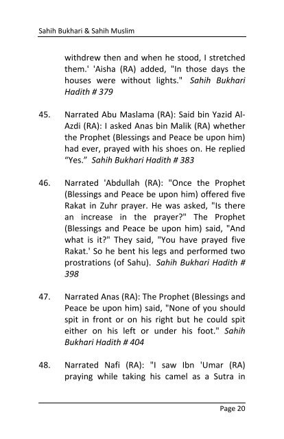 2) Selected 500 Hadith from Sahih Bukhari & Muslim - The Message