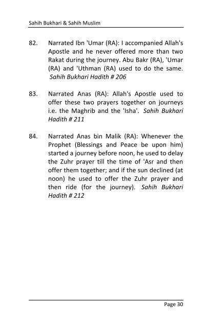 2) Selected 500 Hadith from Sahih Bukhari & Muslim - The Message