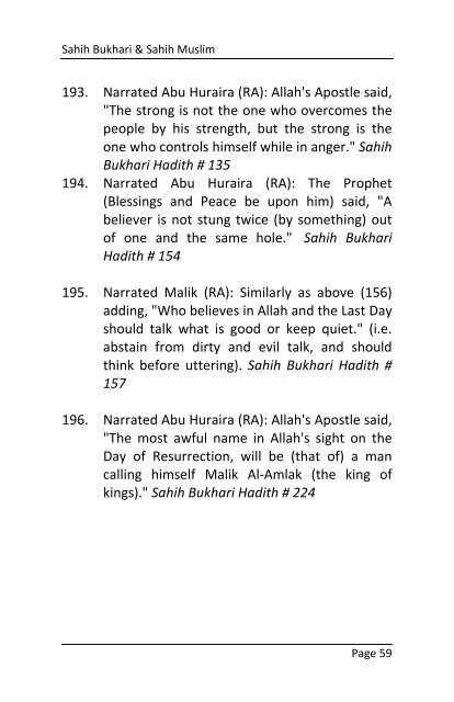 2) Selected 500 Hadith from Sahih Bukhari & Muslim - The Message