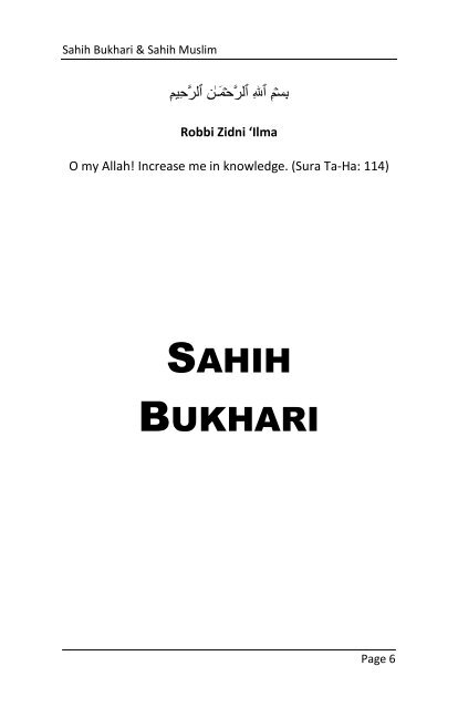 2) Selected 500 Hadith from Sahih Bukhari & Muslim - The Message