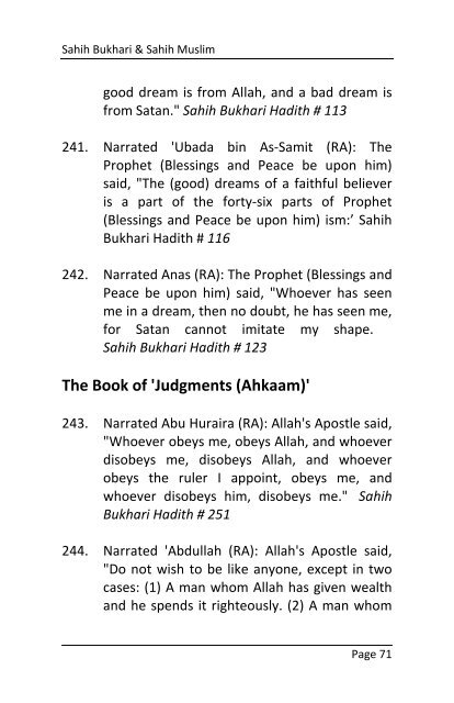 2) Selected 500 Hadith from Sahih Bukhari & Muslim - The Message