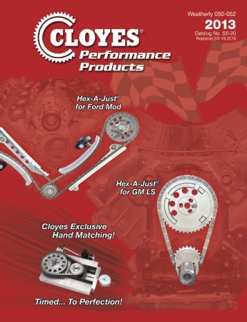 high performance parts lookup (pdf only) - Cloyes Gears and Products