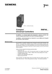 Compact Universal Controllers RWF40... - Power Equipment Company