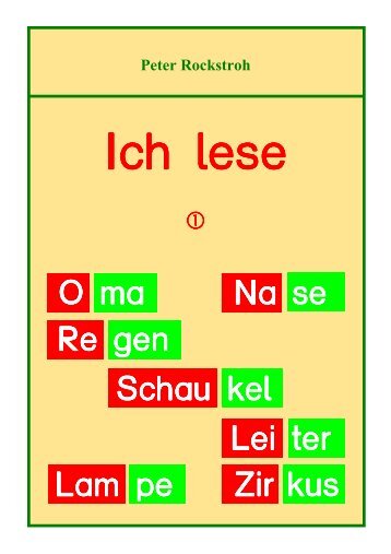 Ich lese 1 fÃ¼r H - Lernhilfen Lesen Rechnen