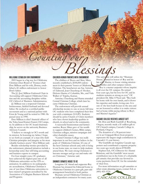 Fall 2005 - Oklahoma Christian University