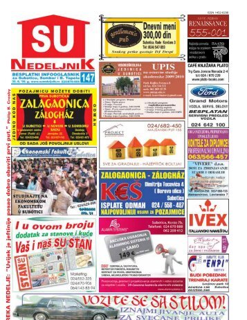 REKA NEDELJE: âUvijek je jeftinije posao dobro ... - Su Nedeljnik