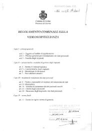 regolamento videosorveglianza - Comune di Cecina