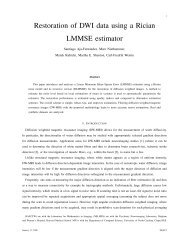 Restoration of DWI data using a Rician LMMSE estimator