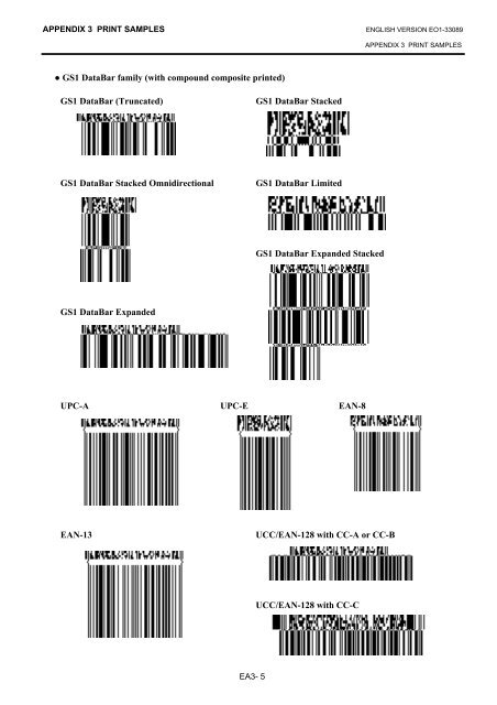 Toshiba B-EX4T1 Owners Manual - The Barcode Warehouse