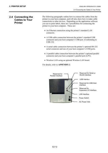 Toshiba B-EX4T1 Owners Manual - The Barcode Warehouse
