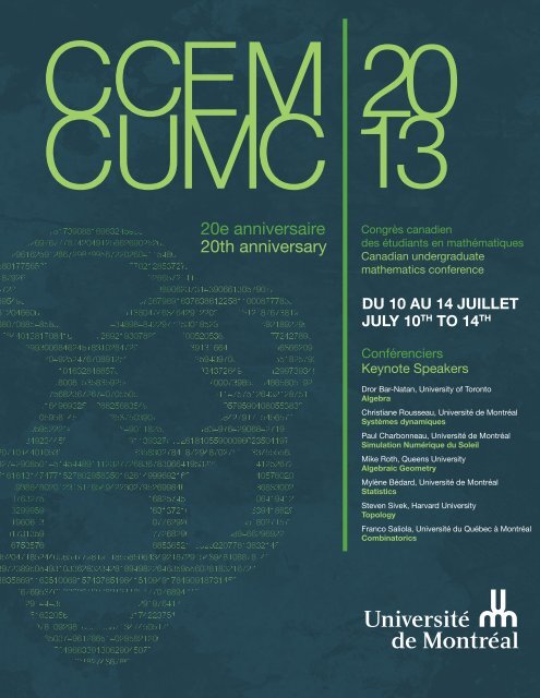 booklet - CUMC - Canadian Mathematical Society