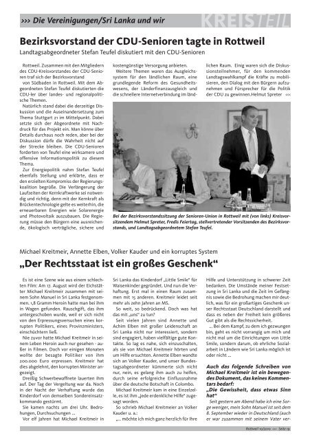 Gemeindebesuche KREISTEIL - CDU Kreisverband Rottweil