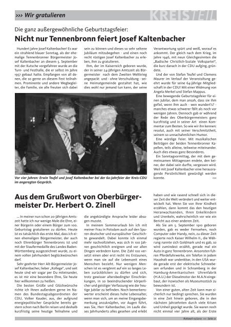 Gemeindebesuche KREISTEIL - CDU Kreisverband Rottweil