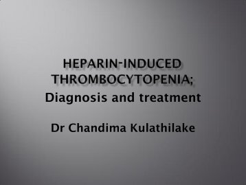 Heparin-induced thrombocytopenia(HIT)