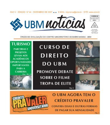 Jornal Dezembro 2007 - UBM