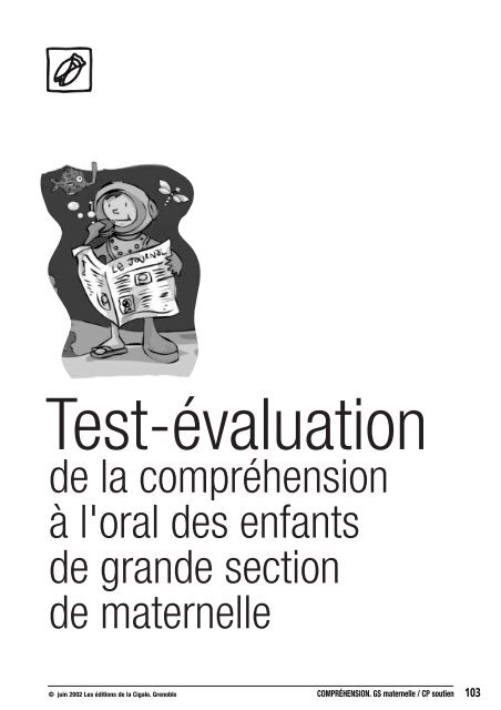 De La Compra C Hension A L Oral Des Enfants De Grande Section De De La Compra C Hension A L Oral Des Enfants De Grande Section De