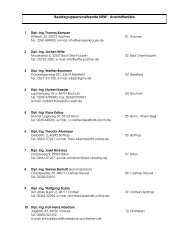 Bezirksgruppenvorsitzende NRW - Anschriftenliste