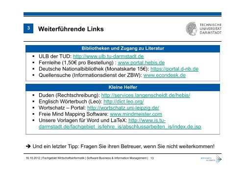 Business Analytics - Wirtschaftsinformatik - Technische UniversitÃ¤t ...