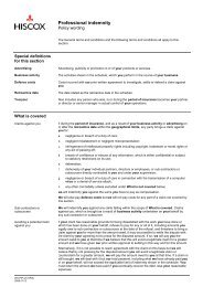 Download Professional indemnity policy wording for other ... - Hiscox