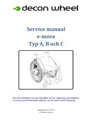 Service manual e-move Typ A, B och C - Decon