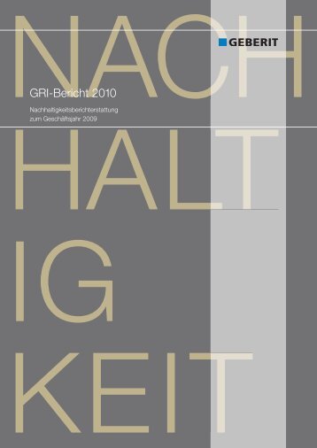 GRI-Bericht 2010 - Geberit International AG