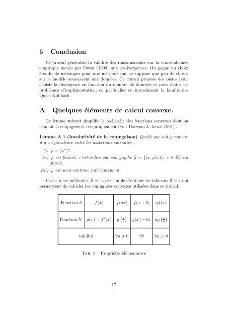 Ï-Divergence empirique et vraisemblance empirique gÃ©nÃ©ralisÃ©e