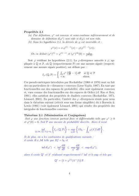 Ï-Divergence empirique et vraisemblance empirique gÃ©nÃ©ralisÃ©e