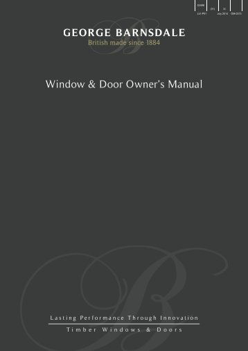 Download Owner's Manual - George Barnsdale and Sons