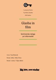 Glasba in film - II. gimnazija Maribor