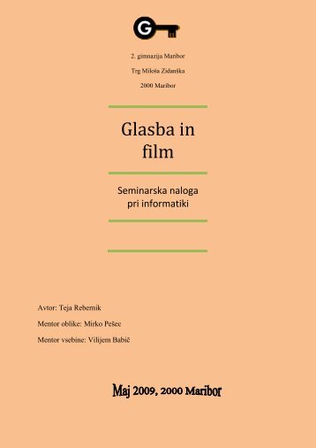 Glasba in film - II. gimnazija Maribor