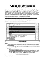 Chicago Stylesheet PDF - Genesee Community College