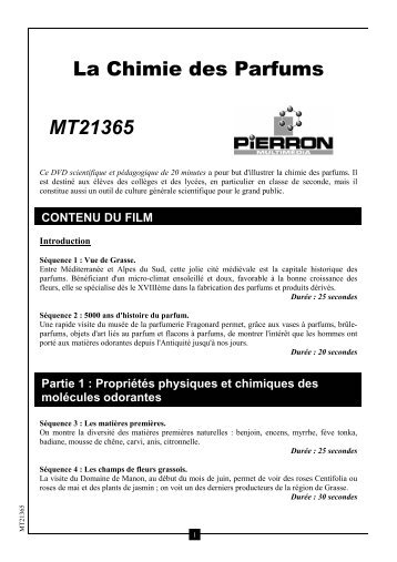 DVD La chimie des parfums - Pierron