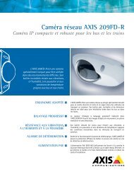 Fiche AXIS 209FD/M/R - Cisdec