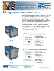 AI Stripping Machine Series, Standard Versions - Z+F USA, Inc.