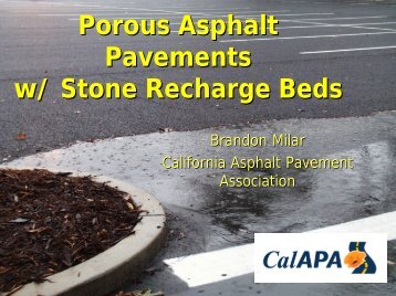 Porous Asphalt Pavements - California Coastal Commission - State ...