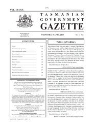 Gazette 21322 - 03 April 2013 - Tasmanian Government Gazette