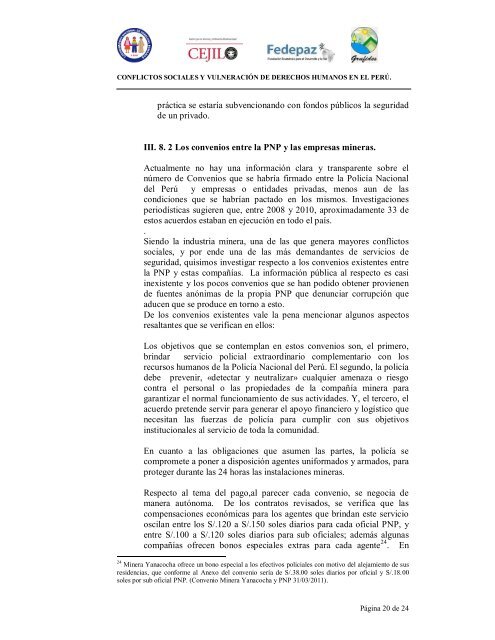 Conflictos Sociales y VulneraciÃ³n de Derechos Humanos en el PerÃº ...