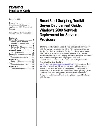 Hp Smartstart Scripting Toolkit Windows Edition