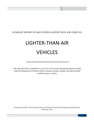 lighter-than-air vehicles - Defense Innovation Marketplace