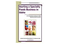 Starting a Specialty Foods Business in Idaho (PDF)