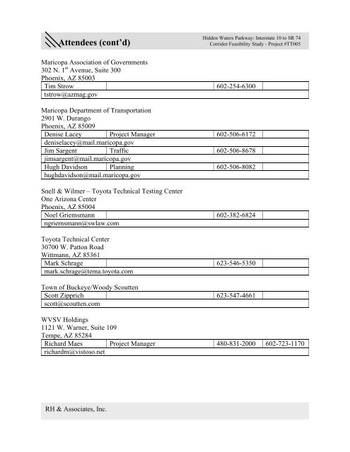 Work Plan - Final - Maricopa County Department of Transportation